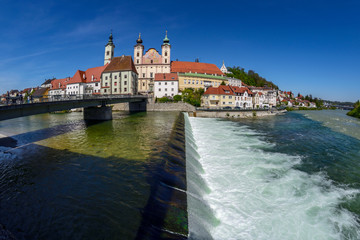 Blick auf Steyr in Oberösterreich / Österreich