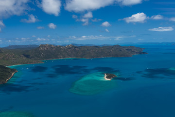 Plakat Luftaufnahme beim Helikopter-Rundflug über das Great Barrier Reef
