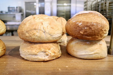Bread display at bakery, Whole Foods bake shop