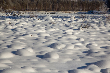 Winter fairy figures of Gorny Altai