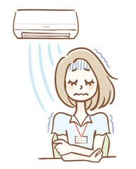 冷え性　女性　エアコン　オフィス