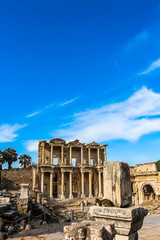 The facade of the Library of Celsus, reconstructed from original pieces