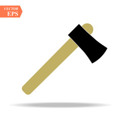 Axe icon flat. Illustration isolated vector sign symbol eps10