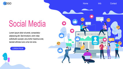 Social Media Horizontal Banner with Copy Space.