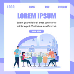 Employees Sitting at Workplace with Computers