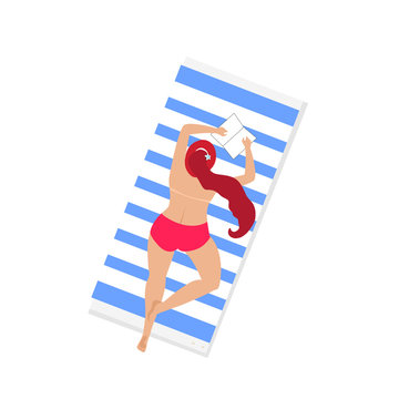 recommend clip art: Woman on Beach Sunbathe Topless Isolated Clip Art