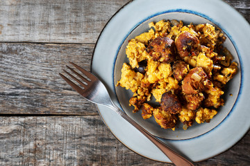 Mexican egg with chorizo