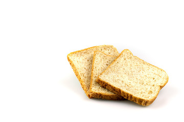 sliced bread isolated on white backgroun