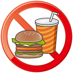 飲食の禁止マーク