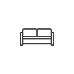 Sofa furniture line icon. linear style sign for mobile concept and web design. Couch sofa outline vector icon. Symbol, logo illustration. Pixel perfect vector graphics