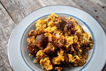 Mexican egg with chorizo