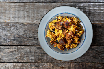 Mexican egg with chorizo