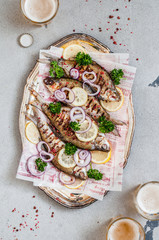 Grilled Breams with Beer