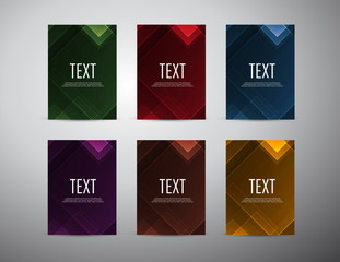 Set of Abstract squares. Graphic resources design template. Vector illustration