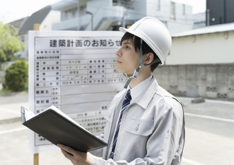住宅　建築のビジジネマン　イメージ　
