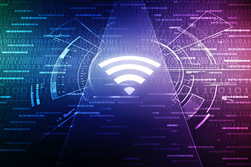 2d illustration WiFi symbol
