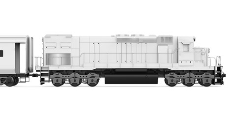Diesel Locomotive Train Isolated © nerthuz