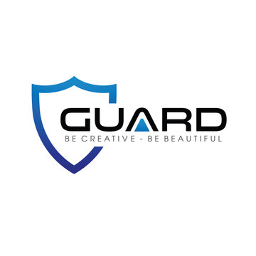 Blue Guard and Shield Logo Vector, Icon