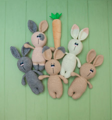 crochet little funny bunnies