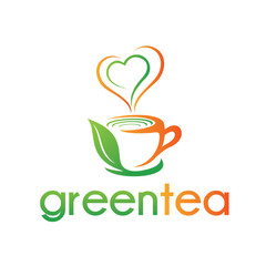 Green Tea Logo Inspiration Vector