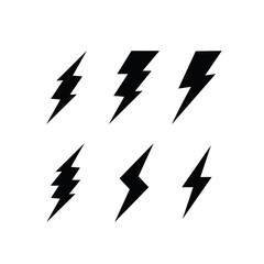Thunder bolt and flash Logo Design, Icon Vector