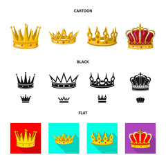 Isolated object of medieval and nobility sign. Set of medieval and monarchy vector icon for stock.