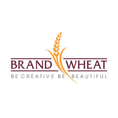 Wheat rice agriculture logo Inspiration vector