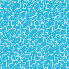 Seamless pattern - water surface. Azure waves. Vector illustration