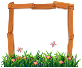Wood nature frame template