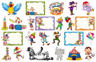 Fototapeta premium Set of circus frame