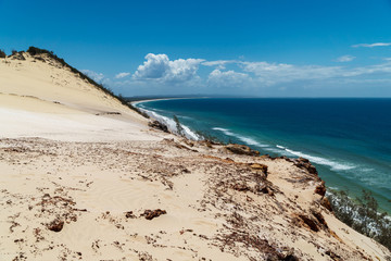 Blick auf Carlo Sand Blow bei Rainbow Beach in Queensland  Australien