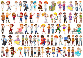 Set of different characters