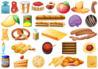 Set of western cuisine