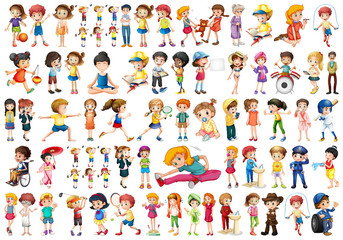 Fototapeta premium Set of people character