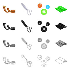 Vector design of craft and handcraft logo. Set of craft and industry vector icon for stock.