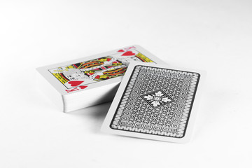 Playing Cards King card and back white background mockup