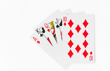 Playing Cards full deck white background mockup