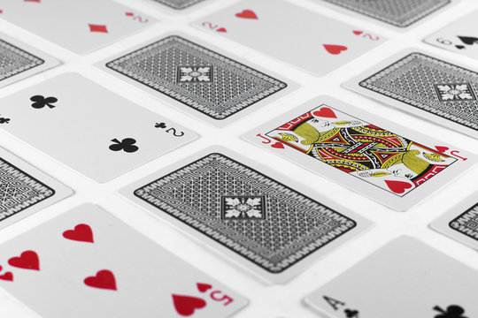Playing Cards jack card and back white background mockup