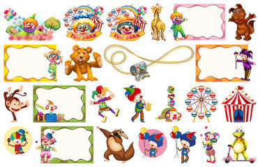 Set of circus element