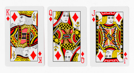 Playing Cards full deck and back white background mockup