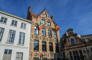 Old buildings in Bruges, Belgium