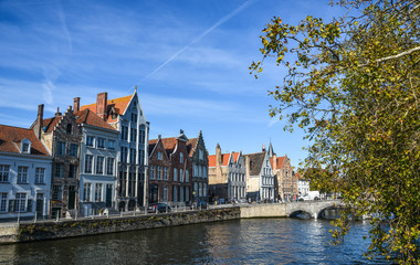 Fototapeta premium Historical centre of Bruges in sunny day