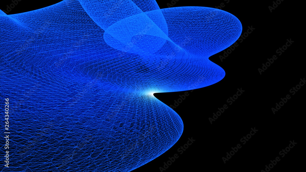 Aufkleber 3d illustration of the future display across the concept of connection of cyber information technolo