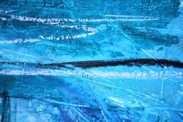 Abstract Blue with Black artistic painted background