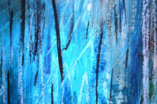 Abstract Blue with Black artistic painted background