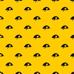 Cloud with magnifying glass pattern seamless vector repeat geometric yellow for any design