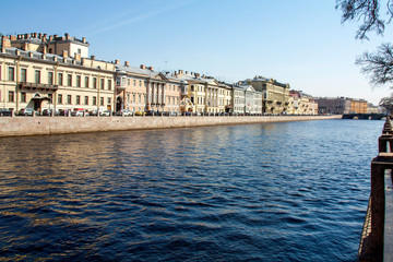 Fontanka river embankment. Saint-Petersburg