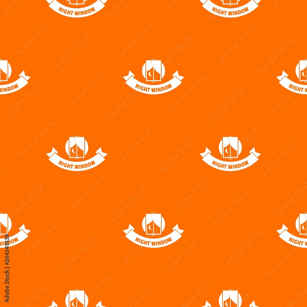 Poster night window pattern vector orange for any web design best