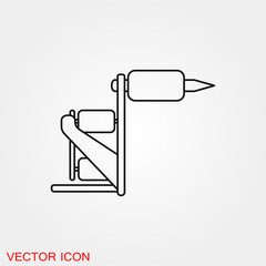 Tattoo Machine Icon vector sign symbol for design