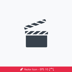 Movie Clapper Icon / Vector